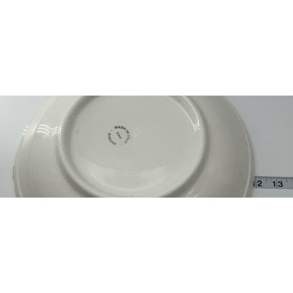 Vintage Himark Green w Red Stripe Pasta Bowls Italy - Picture 4 of 4